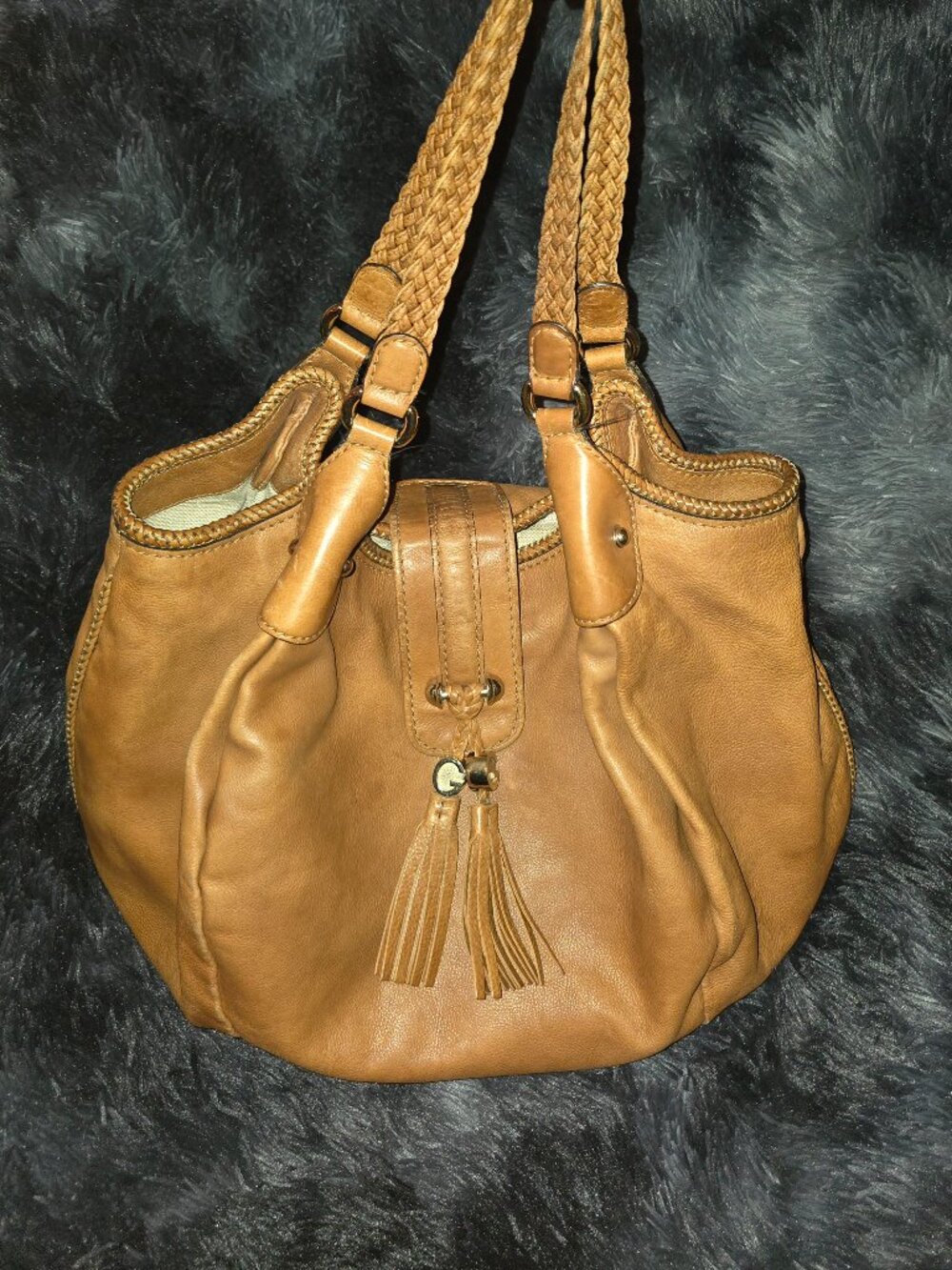 Gucci Marrakech Pebbled Calf Leather Large Hobo Bag Purse